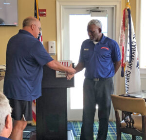 At the 19 May TMBC, Treasurer Mike Schroeder, on behalf of MOAACC, presented Edward with our special Challenge Coin, in thanks for Edward’s hard work, commitment, and always positive attitude.