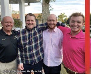 Mr. Landwermeyer (L), sons TJ, Matthew, and Mackenzie (L-R)