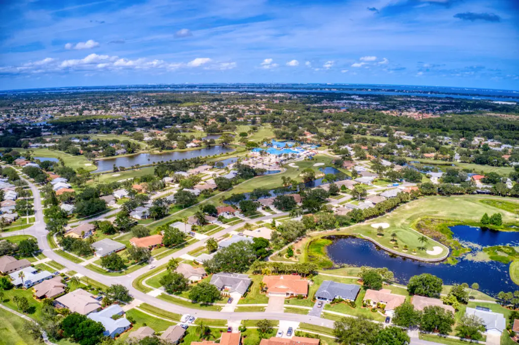 Aerial view of the Indian River Colony Club community